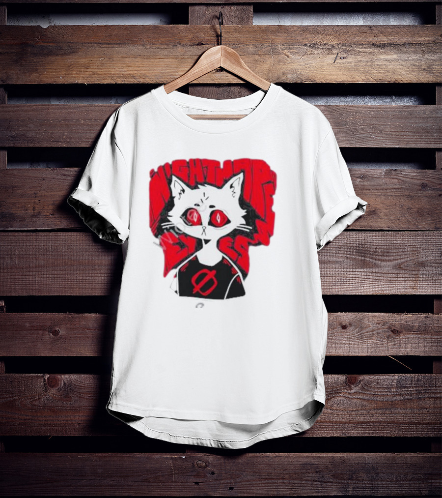Nightmare Eyes Cat With Red Eyes And Zero T-Shirt