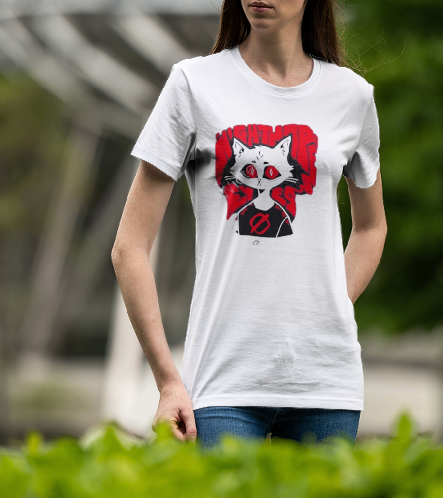 Nightmare Eyes Cat With Red Eyes And Zero T-Shirt