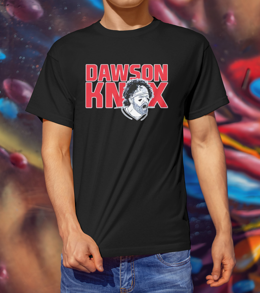 Dawson Knox Roaring Athlete Portrait Headband T-Shirt