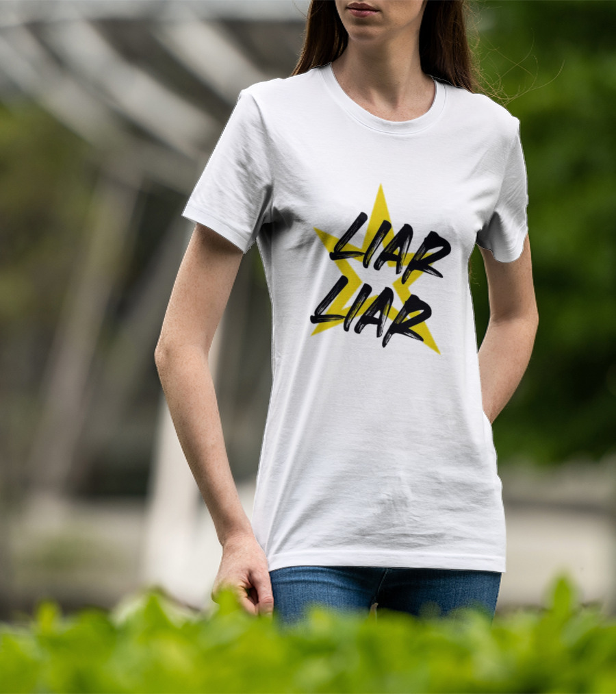 Liar Liar Yellow Star Background T-Shirt