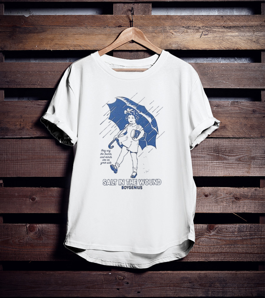Salt In The Wound Boygenius They Say The Hearts And Minds Are On Your Side Silhouette Umbrella T-Shirt