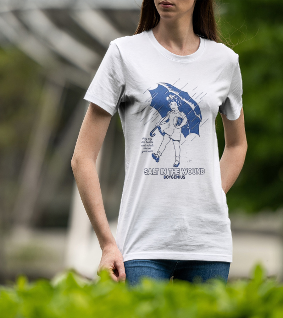Salt In The Wound Boygenius They Say The Hearts And Minds Are On Your Side Silhouette Umbrella T-Shirt