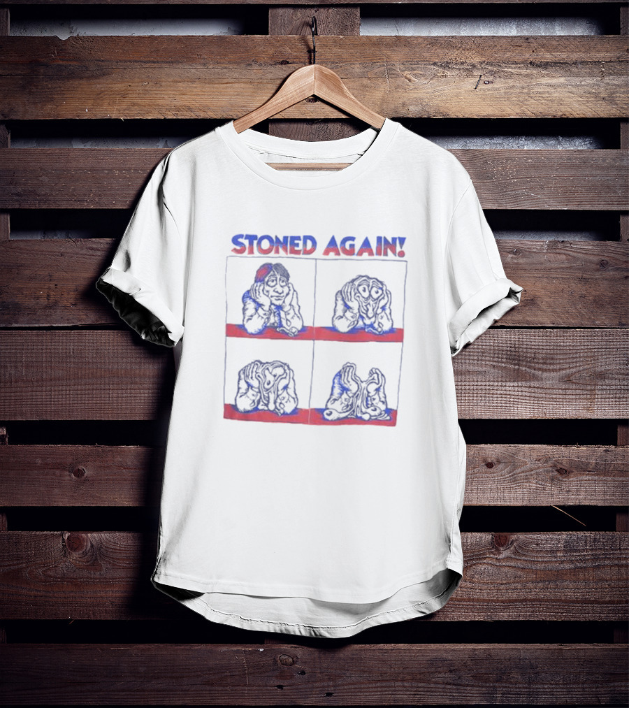 Stoned Again Comic Strip Style Funny Dogs T-Shirt