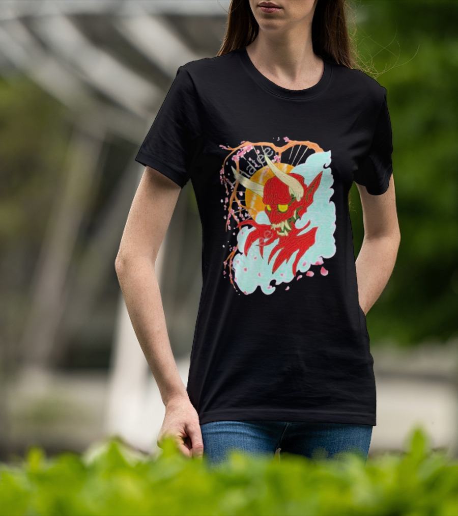 Elvis The Alien Oni Ayylien Clothing Red Demon Mask T-Shirt