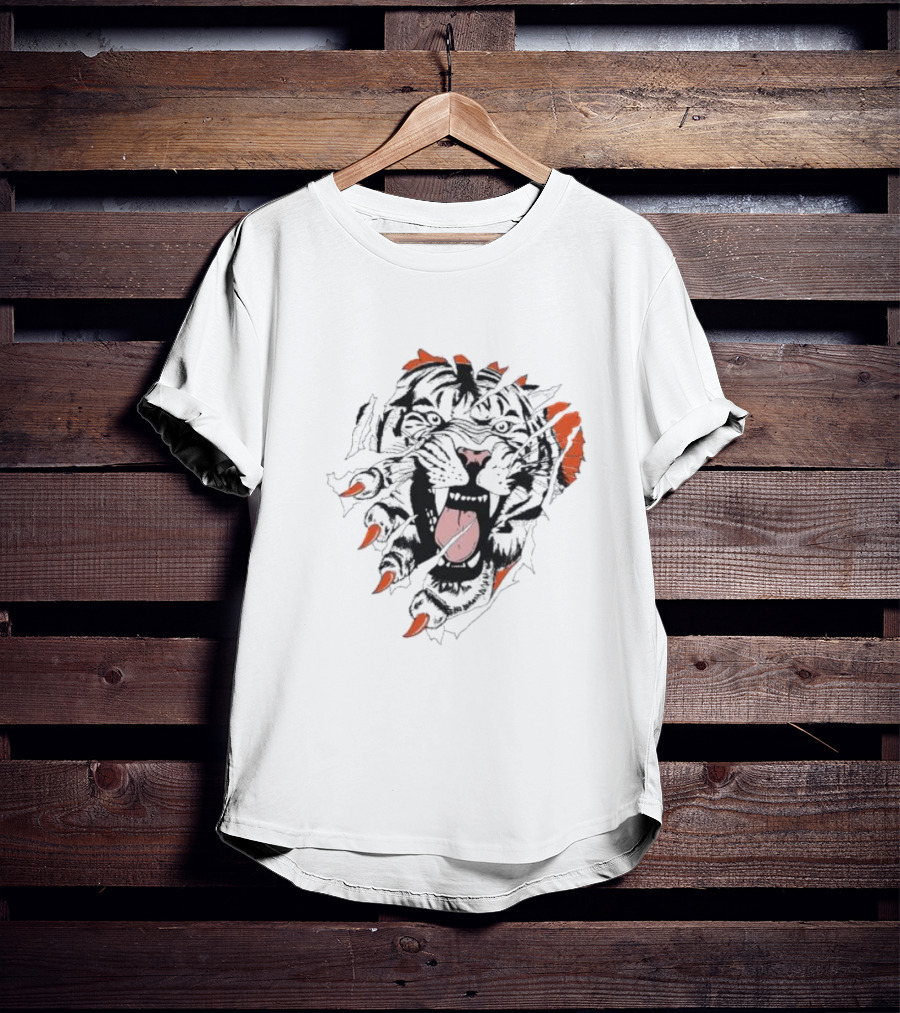 Cin Roar Lion's Fierce Mane And Claws T-Shirt