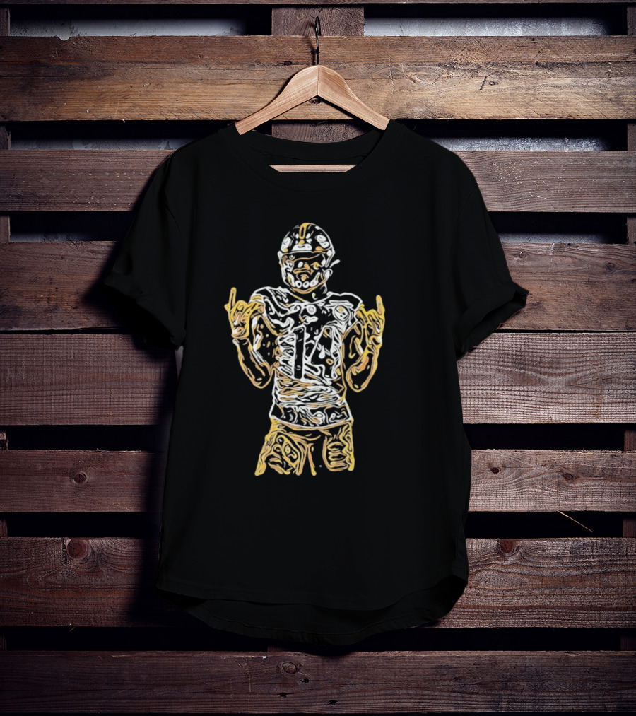 Black And Gold George Football Number 14 Iconic Sports T-Shirt