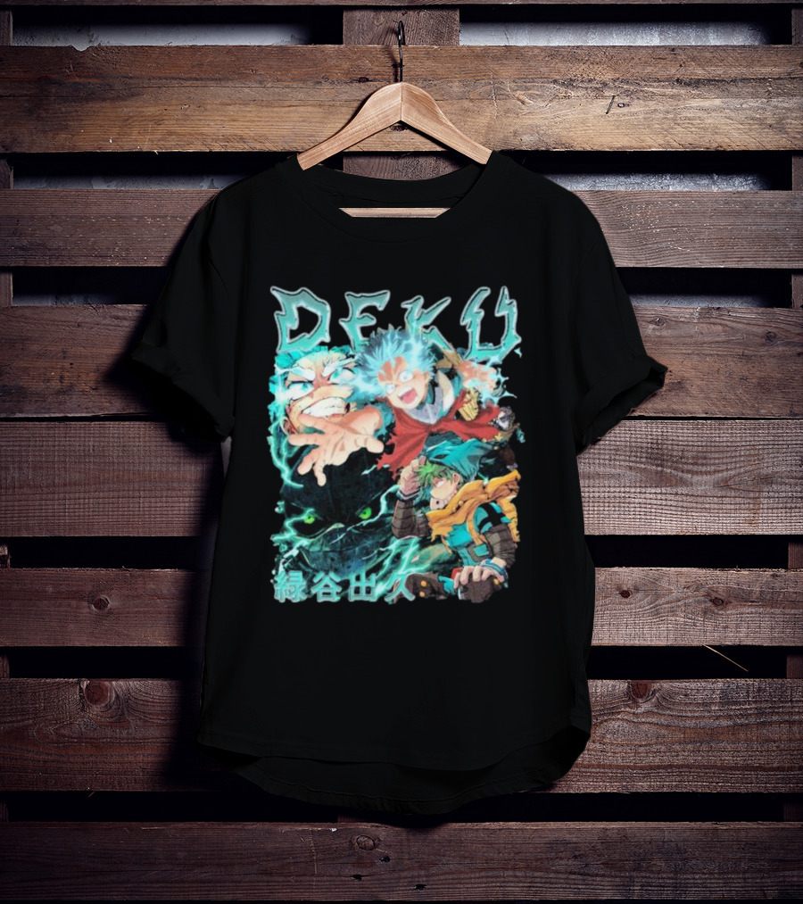 DEKU Midoriya Izuku My Hero Academia Anime Characters Electric Aura Battle Scene T-Shirt