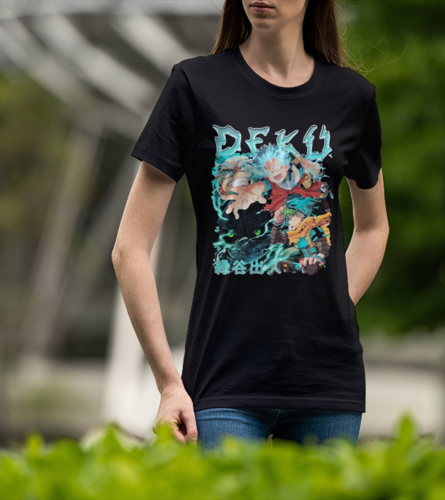 DEKU Midoriya Izuku My Hero Academia Anime Characters Electric Aura Battle Scene T-Shirt