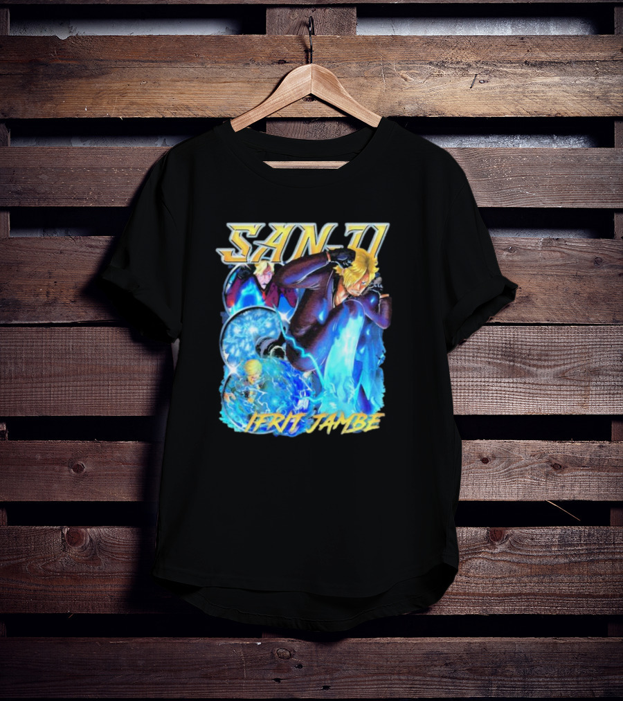 Sanji Ifrit Jambe Fiery Battle Stance Anime T-Shirt