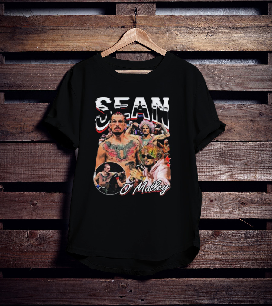 SEAN O'Malley MMA Fighter Collage With Tattoos And Sunglasses T-Shirt