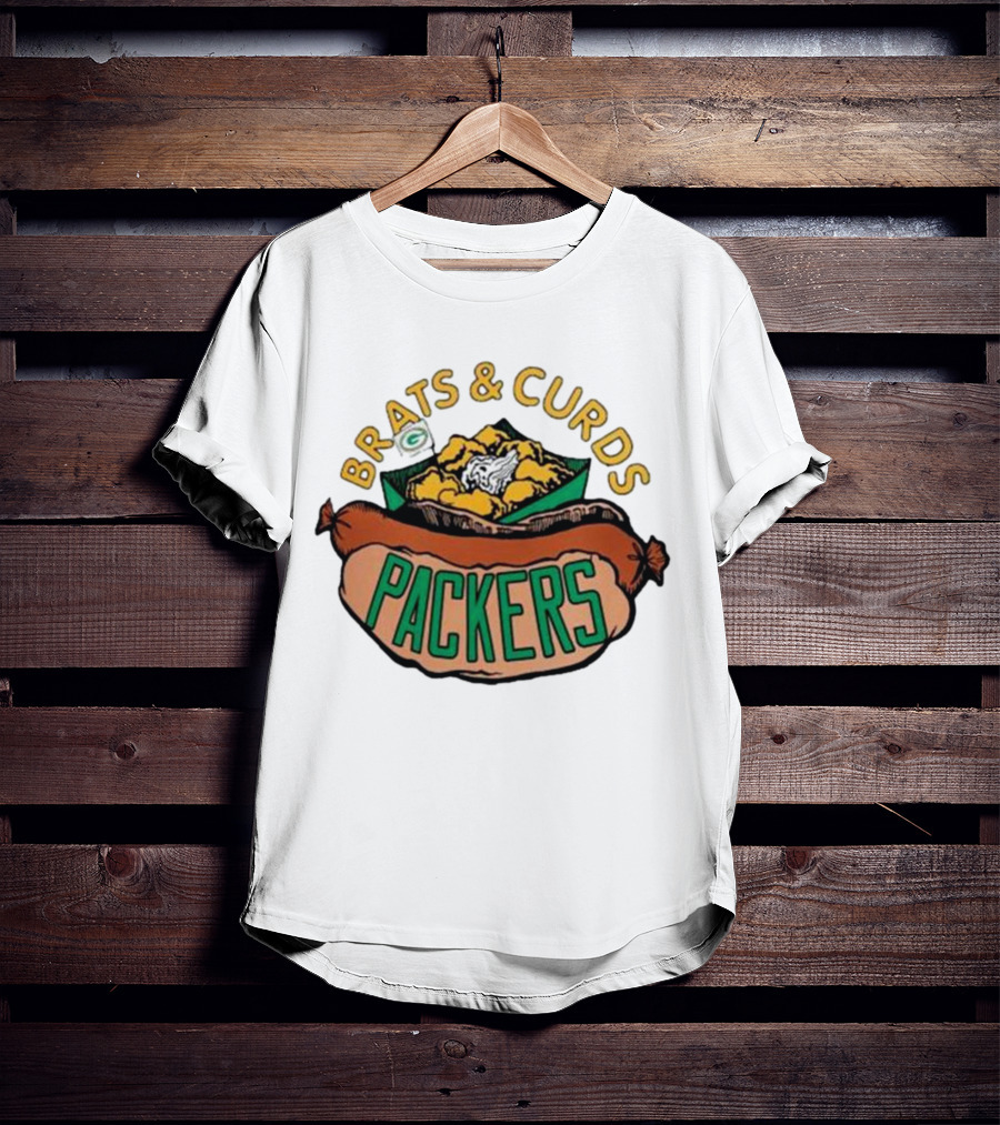 Brats And Curds Packers Sausage And Cheese T-Shirt