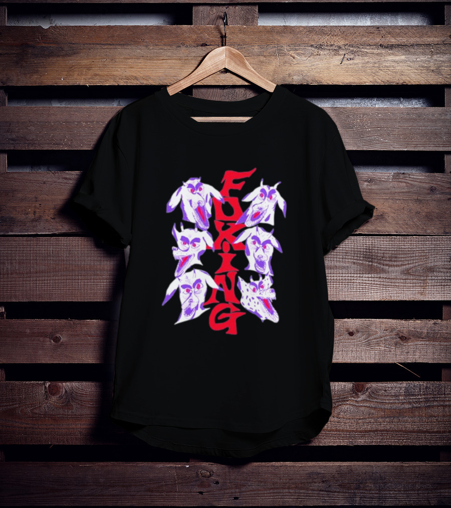 Foxy Devil Dogs Faces Red T-Shirt