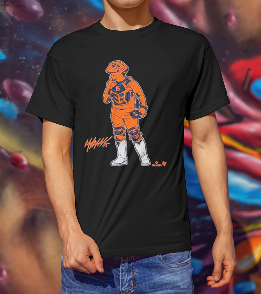 Martin Maldonado Catcher 15 Splashes Art Silver Boot Winner T-Shirt