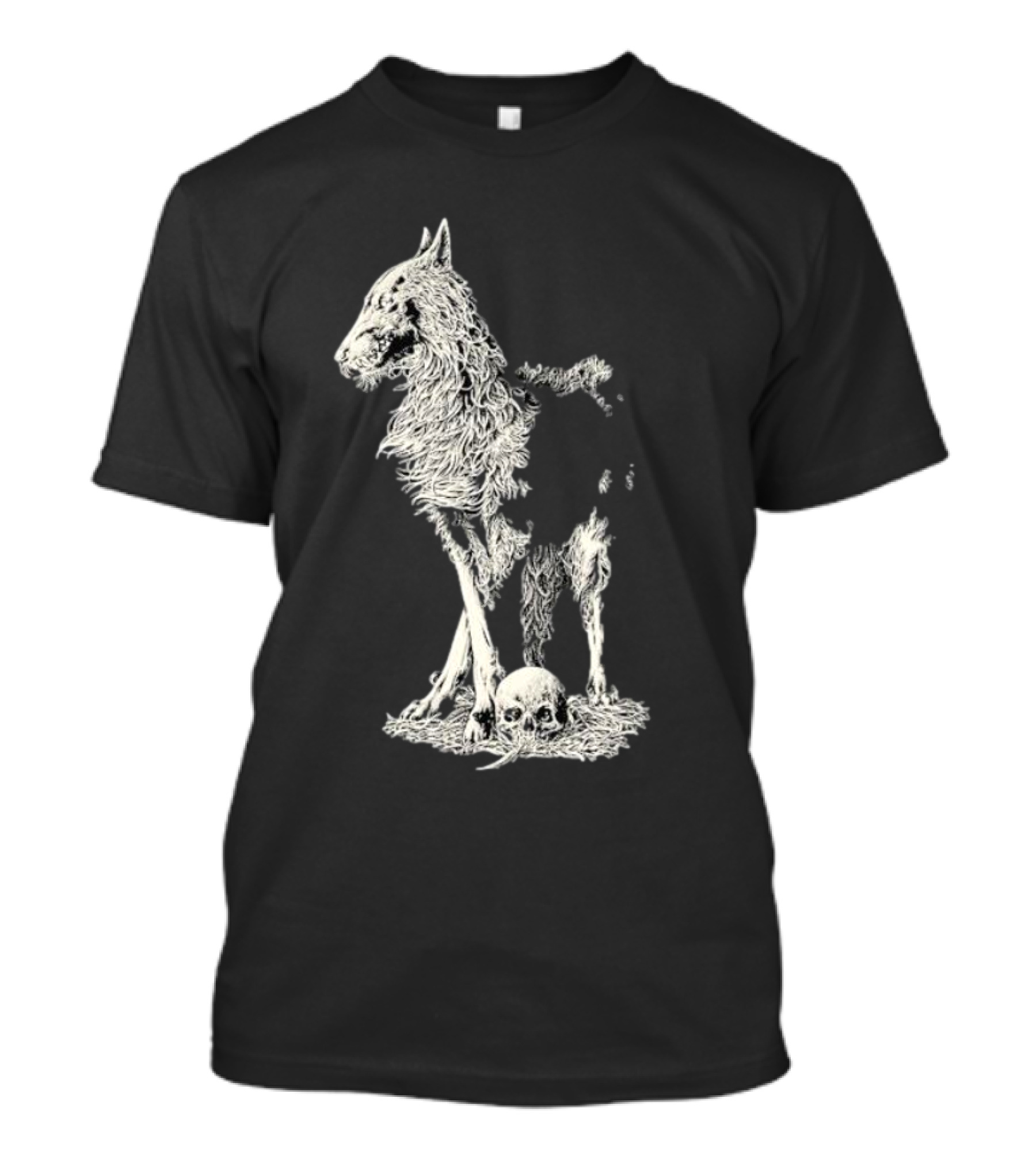 Fajar Allanda Lone Wolf With Skull T-Shirt