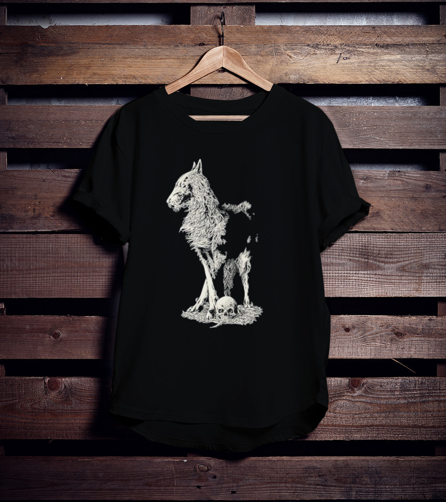 Fajar Allanda Lone Wolf With Skull T-Shirt