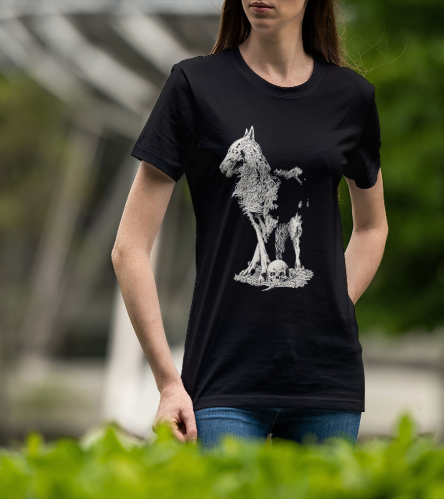 Fajar Allanda Lone Wolf With Skull T-Shirt