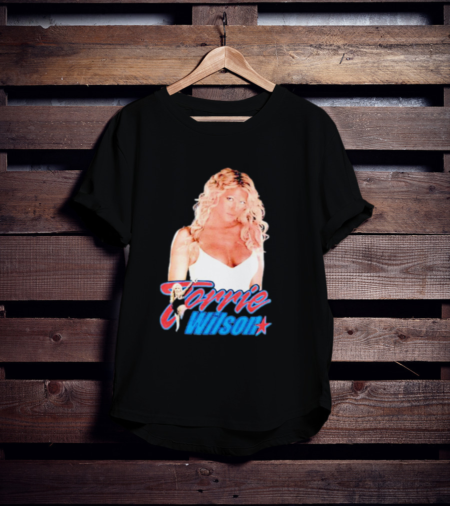 Torrie Wilson Star Text And Photo T-Shirt