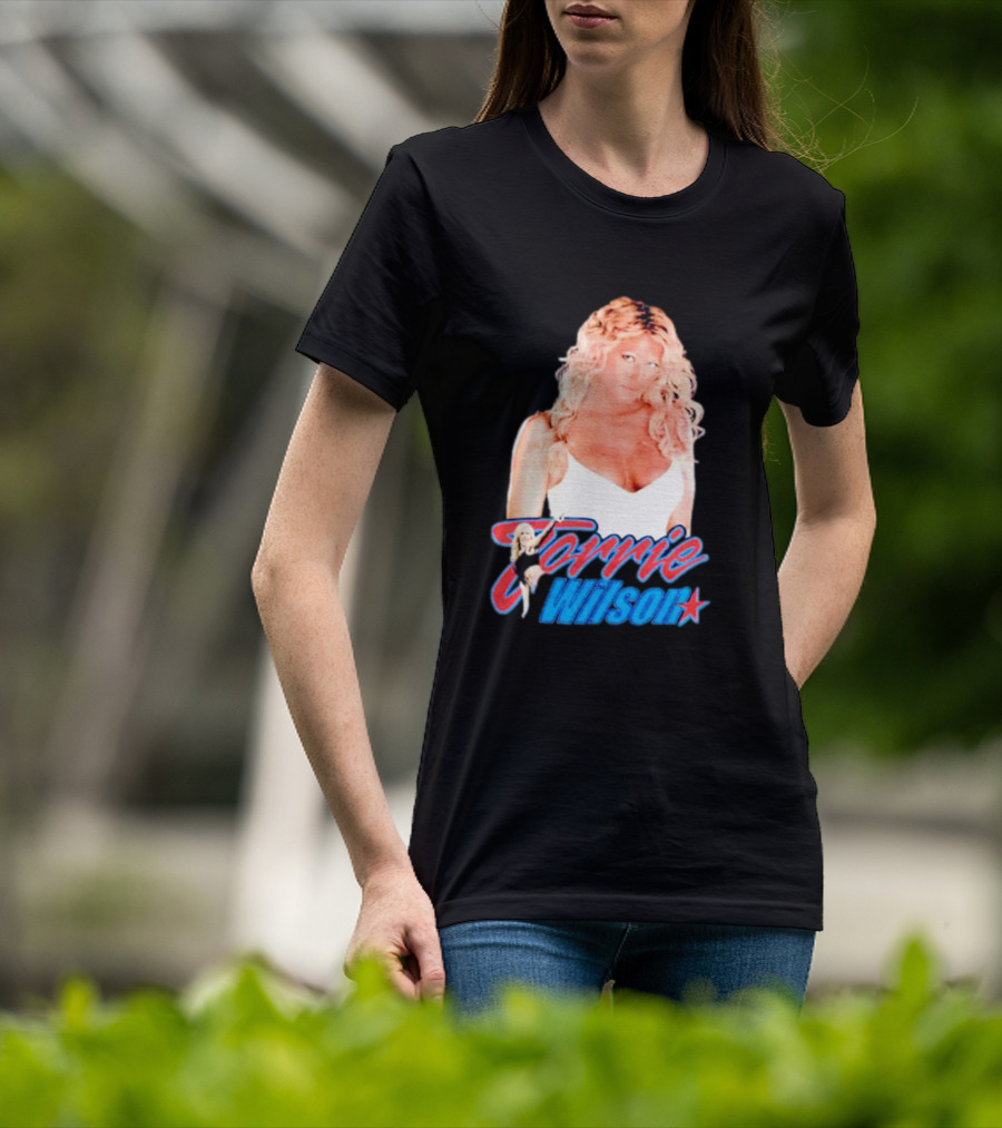 Torrie Wilson Star Text And Photo T-Shirt