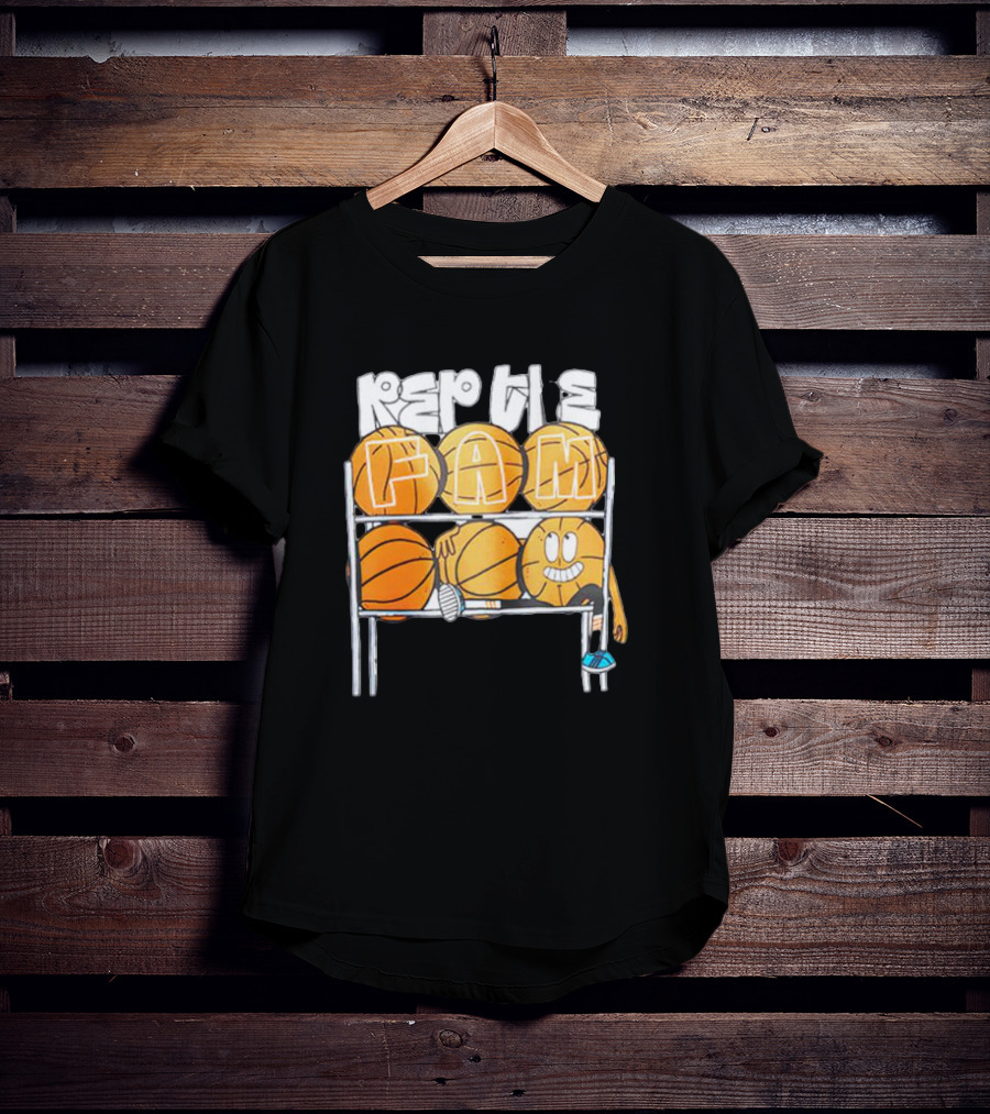 Rep The Fam Volleyball Basketball Balls Cartoon T-Shirt