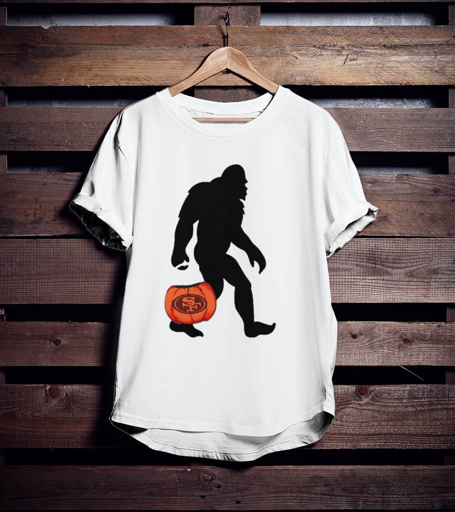 San Francisco 49ers Bigfoot Halloween Pumpkin T-Shirt