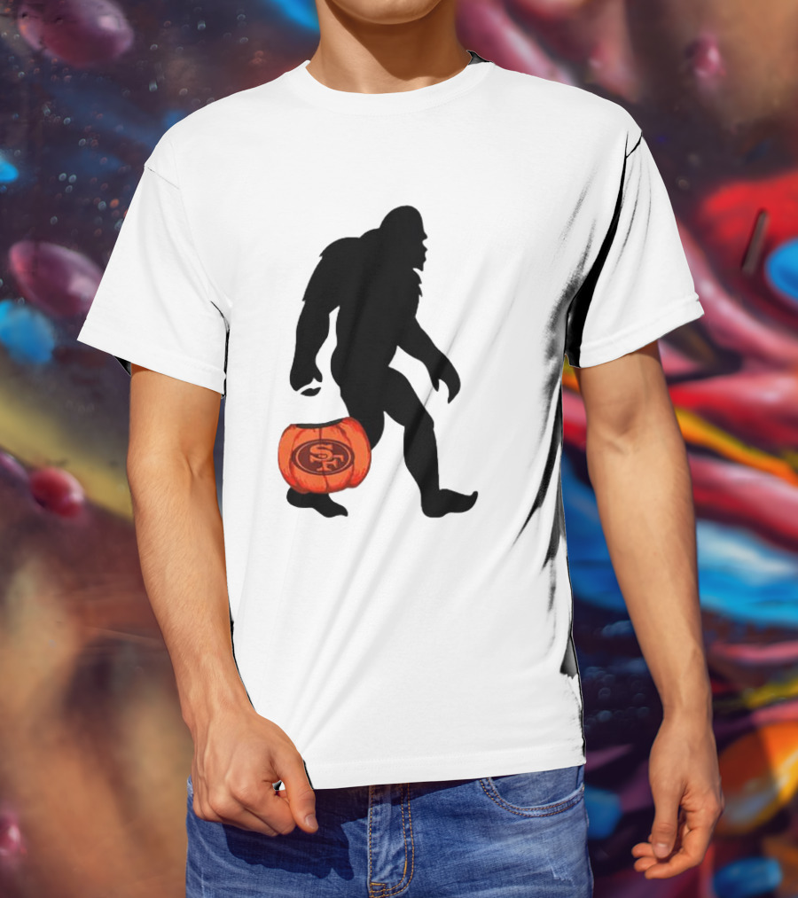 San Francisco 49ers Bigfoot Halloween Pumpkin T-Shirt