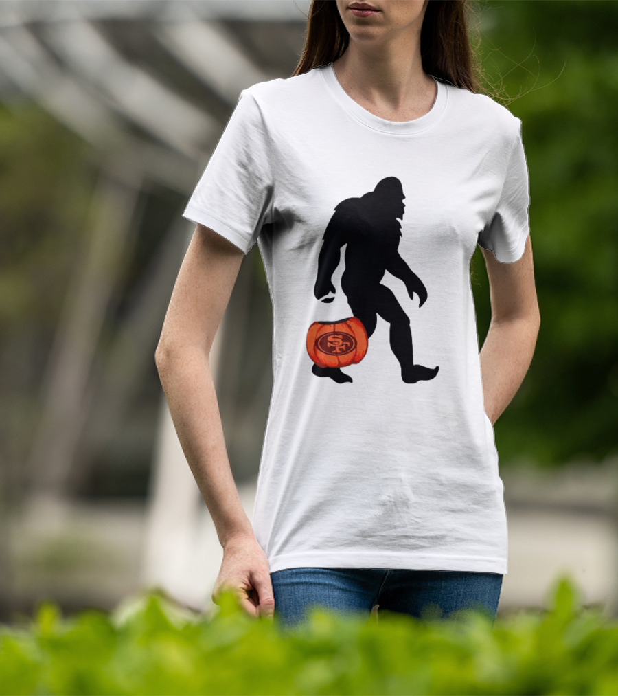 San Francisco 49ers Bigfoot Halloween Pumpkin T-Shirt