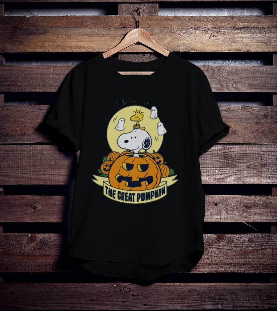 Snoopy And Woodstock I Believe In The Great Pumpkin Halloween Peanuts T-Shirt
