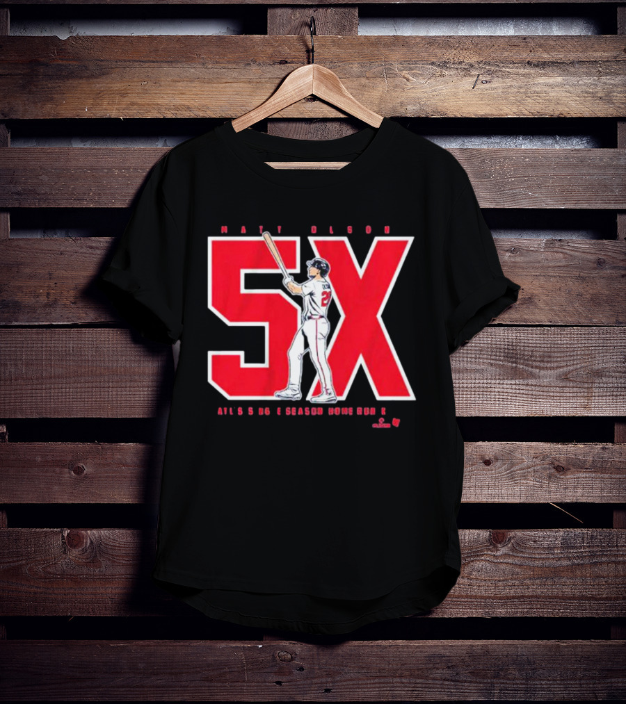 Matt Olson Atlanta 5X Single Season Home Run Record T-Shirt