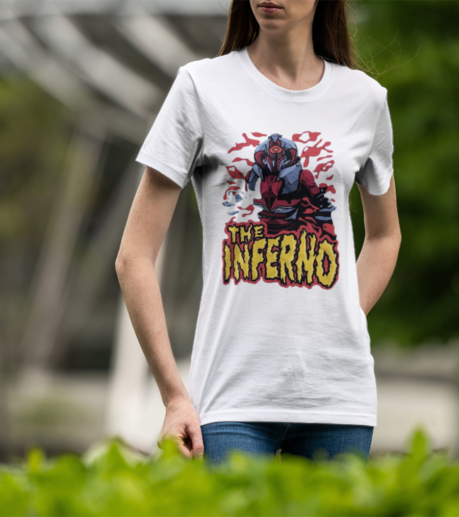 Zuk The Inferno Warrior With Fiery Background T-Shirt