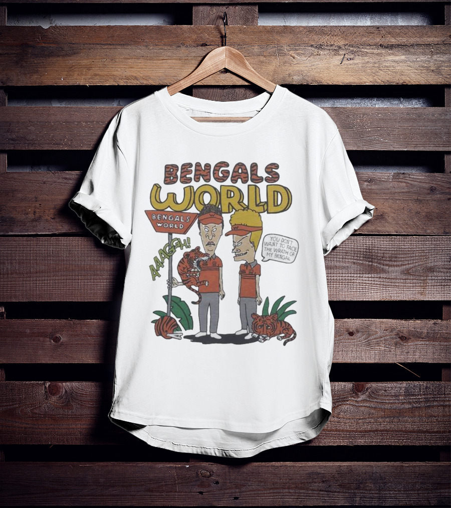 Beavis And Butthead Bengals World Aaagh You Don't Want To Face The Wrath Of My Bengal T-Shirt