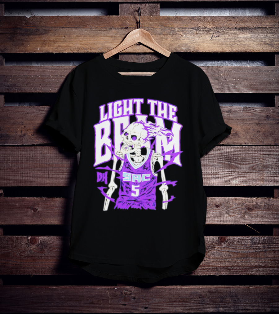 Light The Beam Skeleton SAC 5 Kings Drip Heads T-Shirt