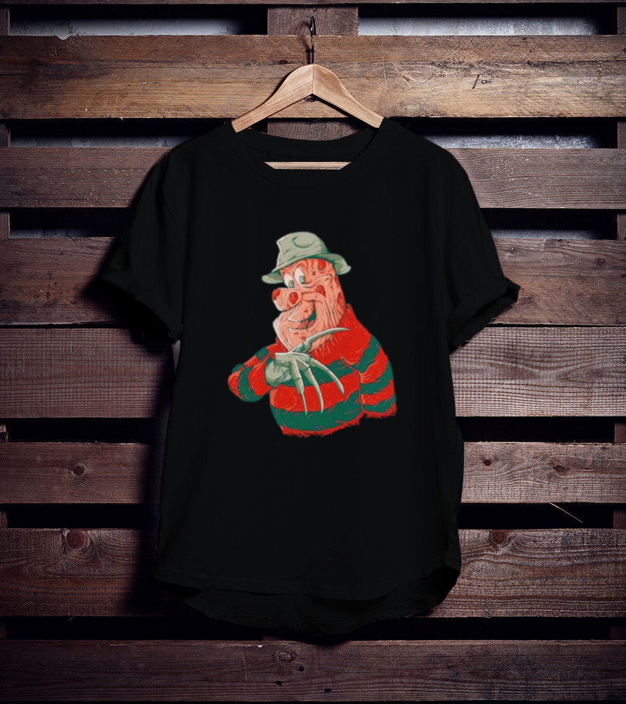 Flintstone Freddy Krueger Nightmare Crossover Mashup T-Shirt