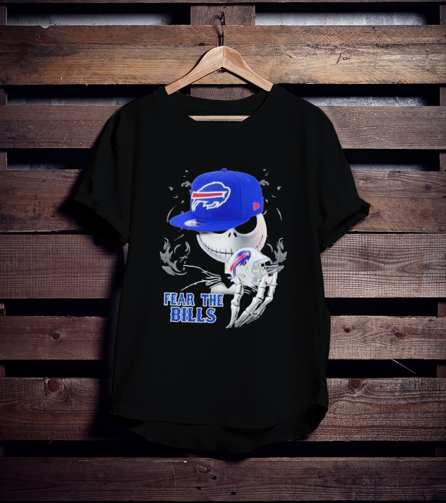 Buffalo Bills Halloween Jack Skellington Fear The Bills T-Shirt