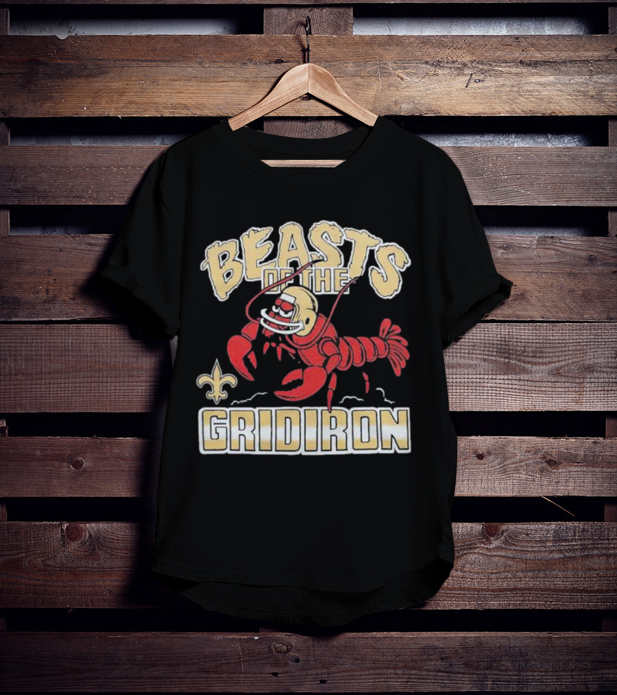 New Orleans Saints Beasts Of The Gridiron Fleur-de-Lis Lobster T-Shirt