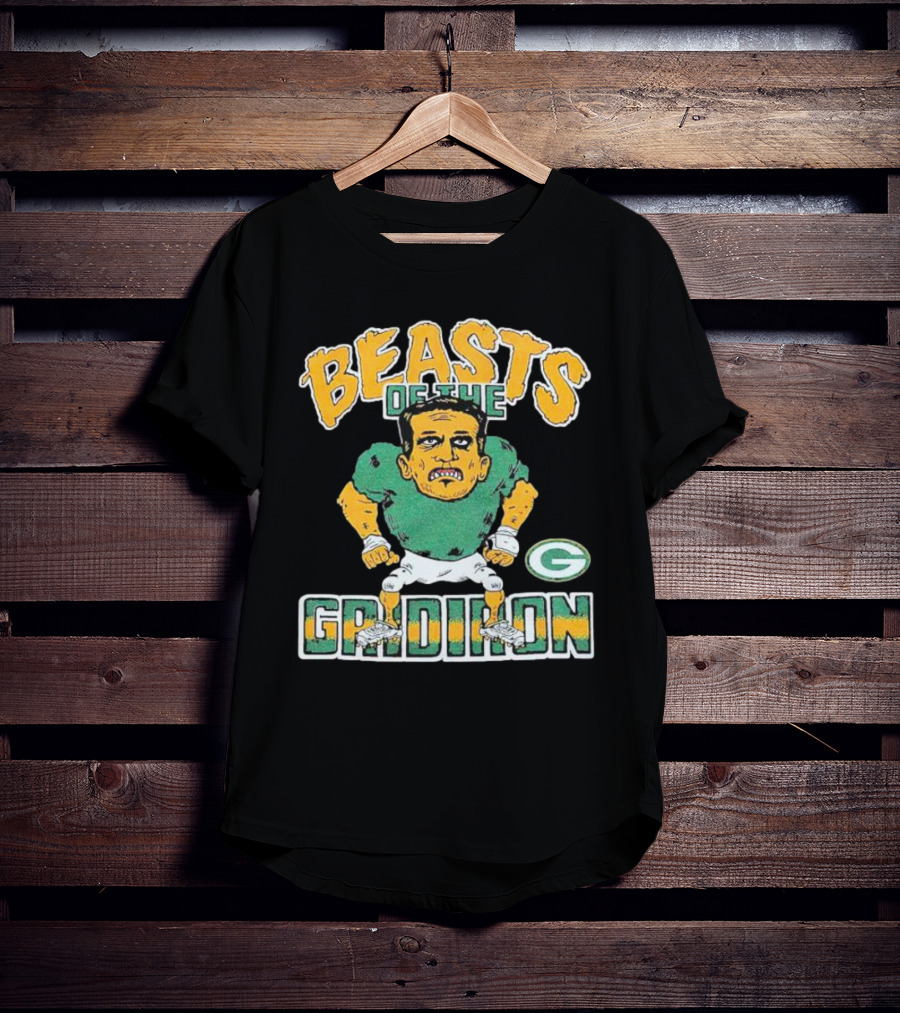 Beasts Of The Gridiron Green Bay Packers Player Caricature T-Shirt