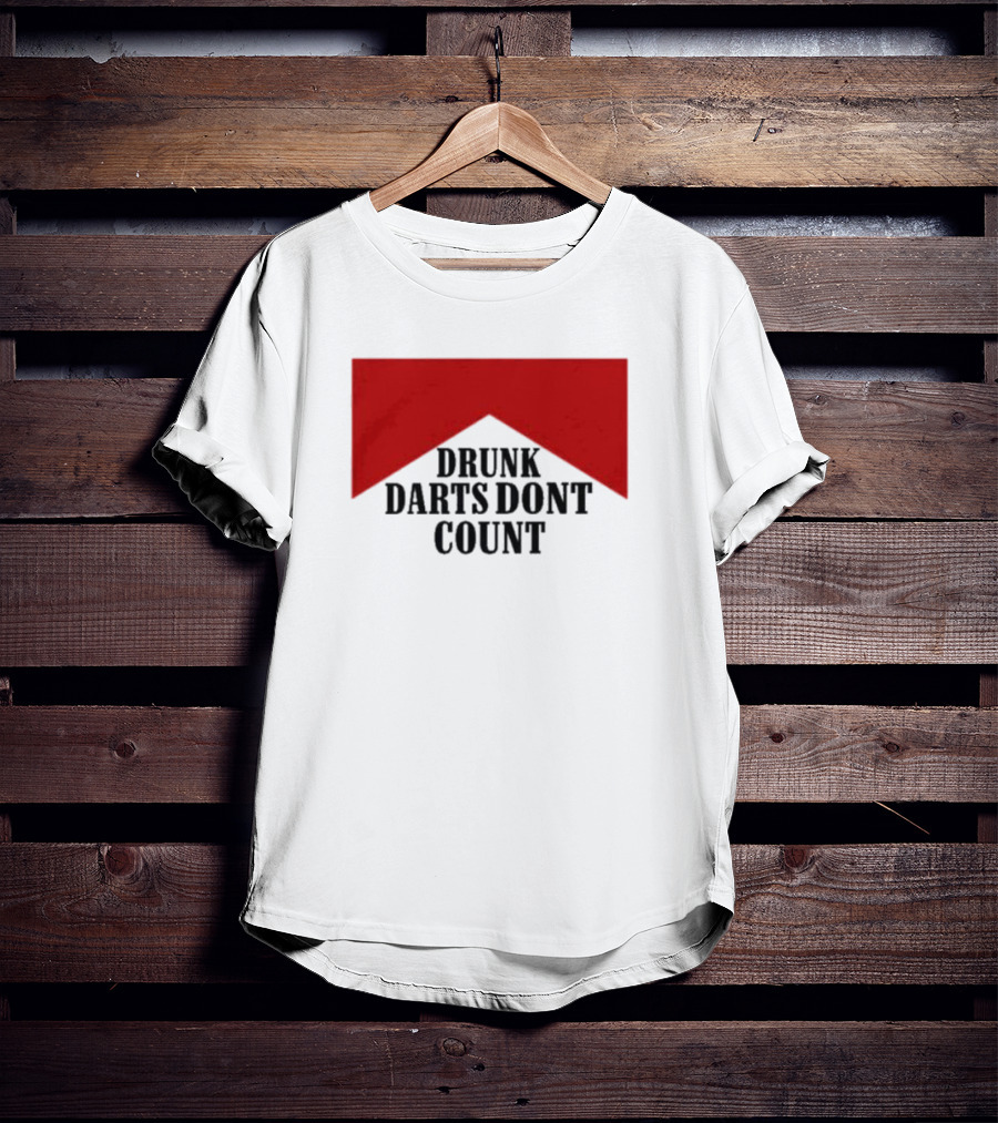 Drunk Darts Don't Count Red Chevron T-Shirt