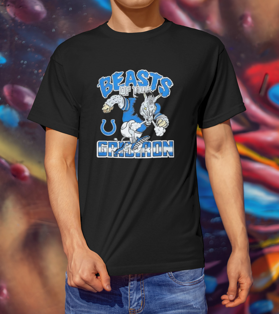 Indianapolis Colts Beasts Of The Gridiron NFL Powerhouse T-Shirt