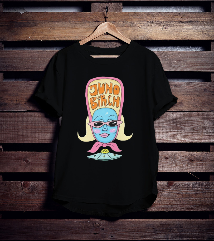 Juno Birch Retro Alien Cartoon T-Shirt