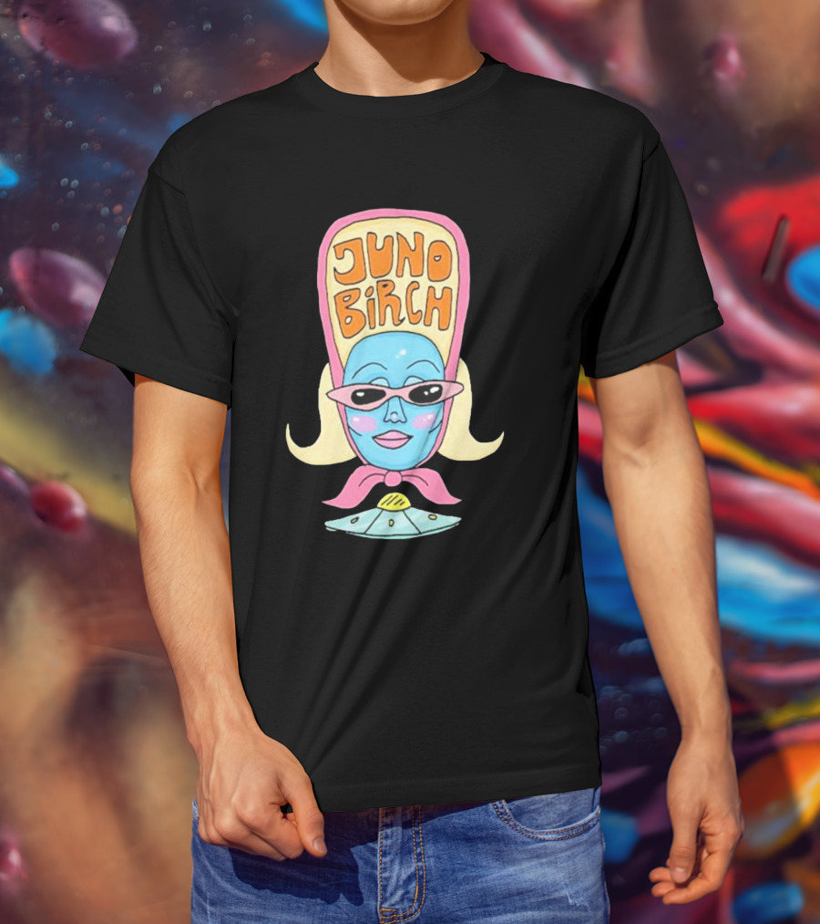 Juno Birch Retro Alien Cartoon T-Shirt