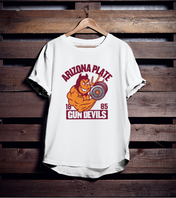 Arizona Plate 1885 Gun Devils Weightlifting Demon T-Shirt