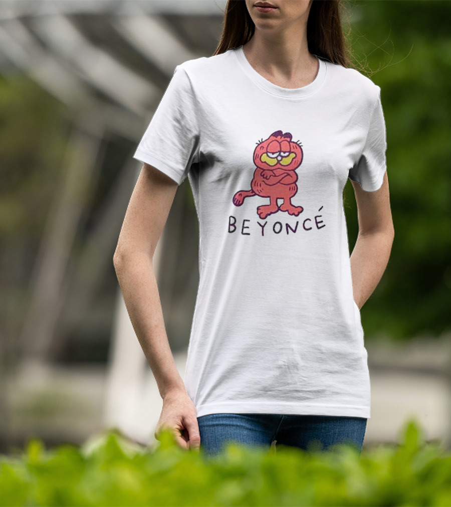 Beyoncé Garfield Cartoon Style Character T-Shirt