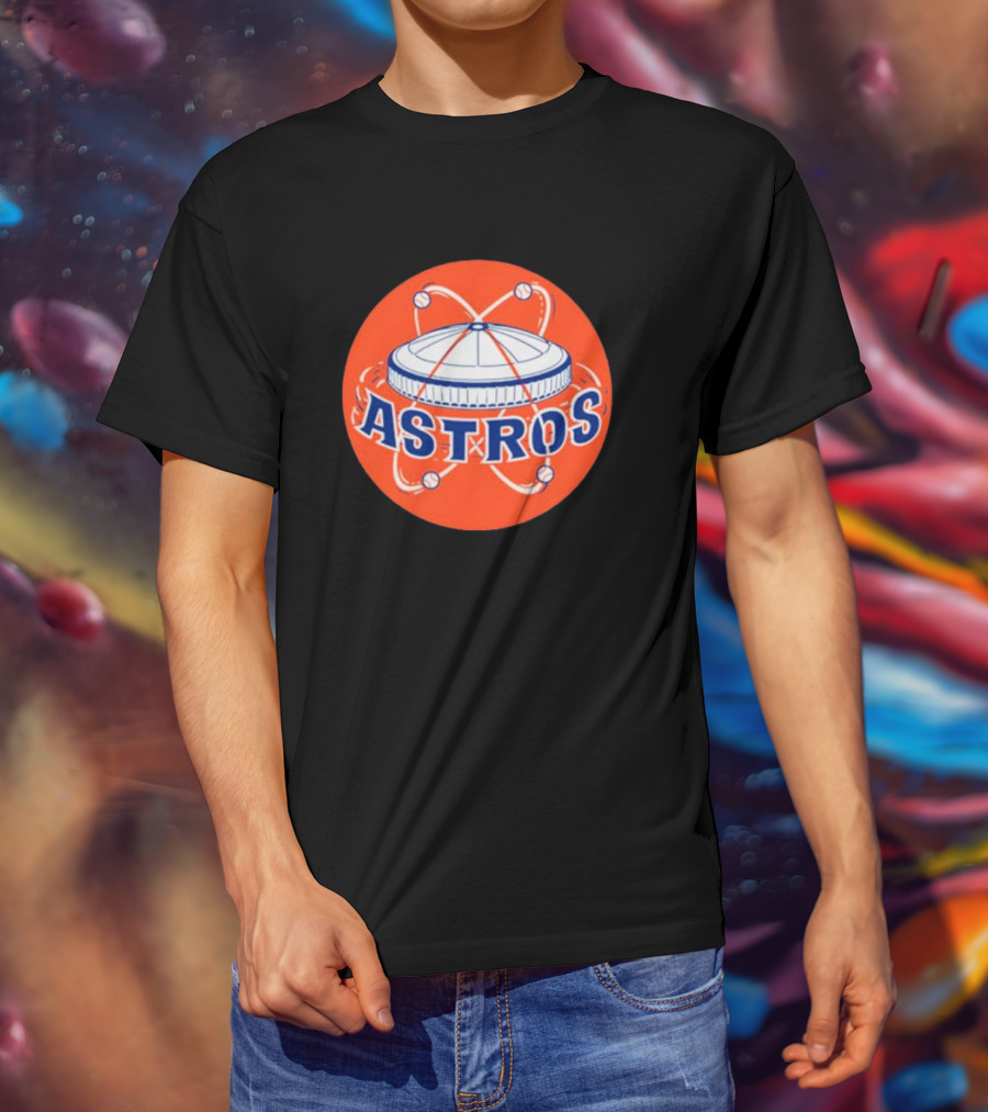 Astros Houston Baseball Retro Dome Circle T-Shirt