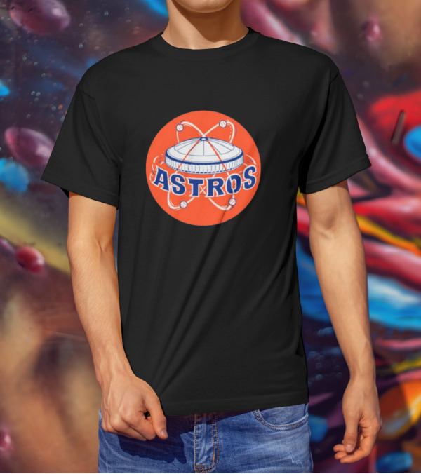 Astros Houston Baseball Retro Dome Circle T-Shirt