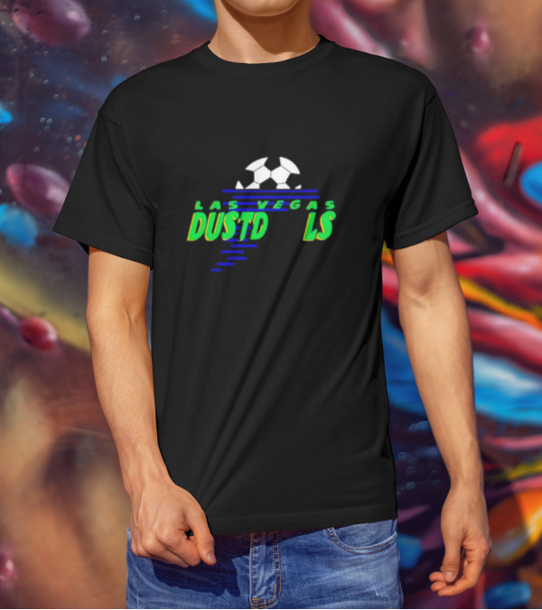 Las Vegas Dustdevils Soccer Team Retro Style Soccer Ball T-Shirt