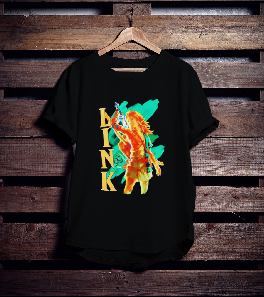 Nintendo The Legend Of Zelda Link Tears Of The Kingdom Green And Gold T-Shirt