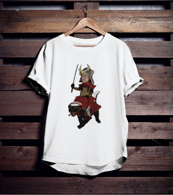 Samurai Satoshi Riding Armored Animal T-Shirt