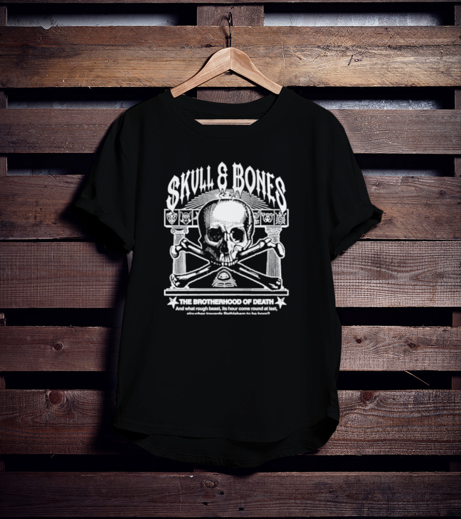 Skull And Bones Brotherhood Of Death Symbolic Emblem T-Shirt