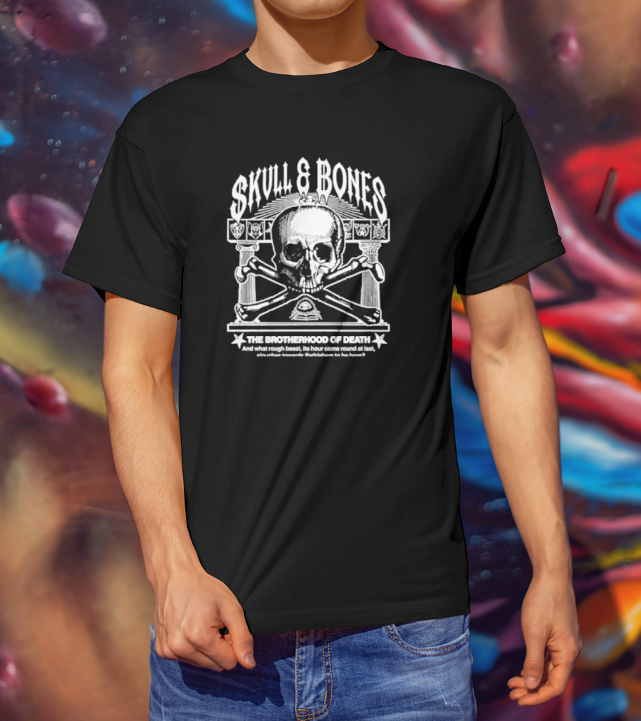 Skull And Bones Brotherhood Of Death Symbolic Emblem T-Shirt