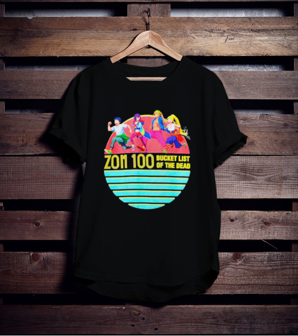 Zom 100 Bucket List Of The Dead Vintage Retro Character Circle T-Shirt