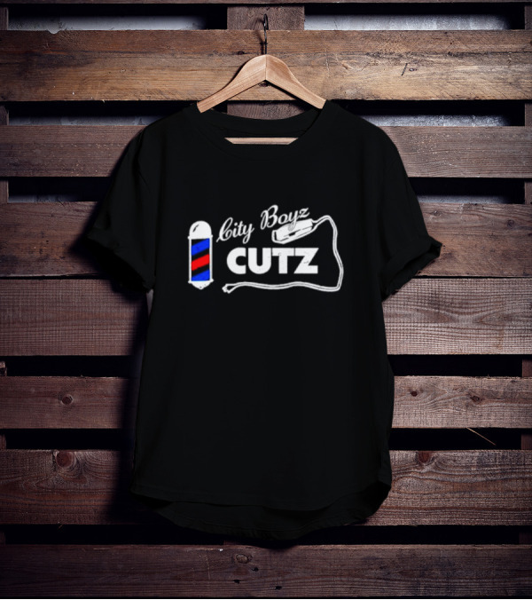 City Boyz Cutz Barber Pole And Clippers T-Shirt